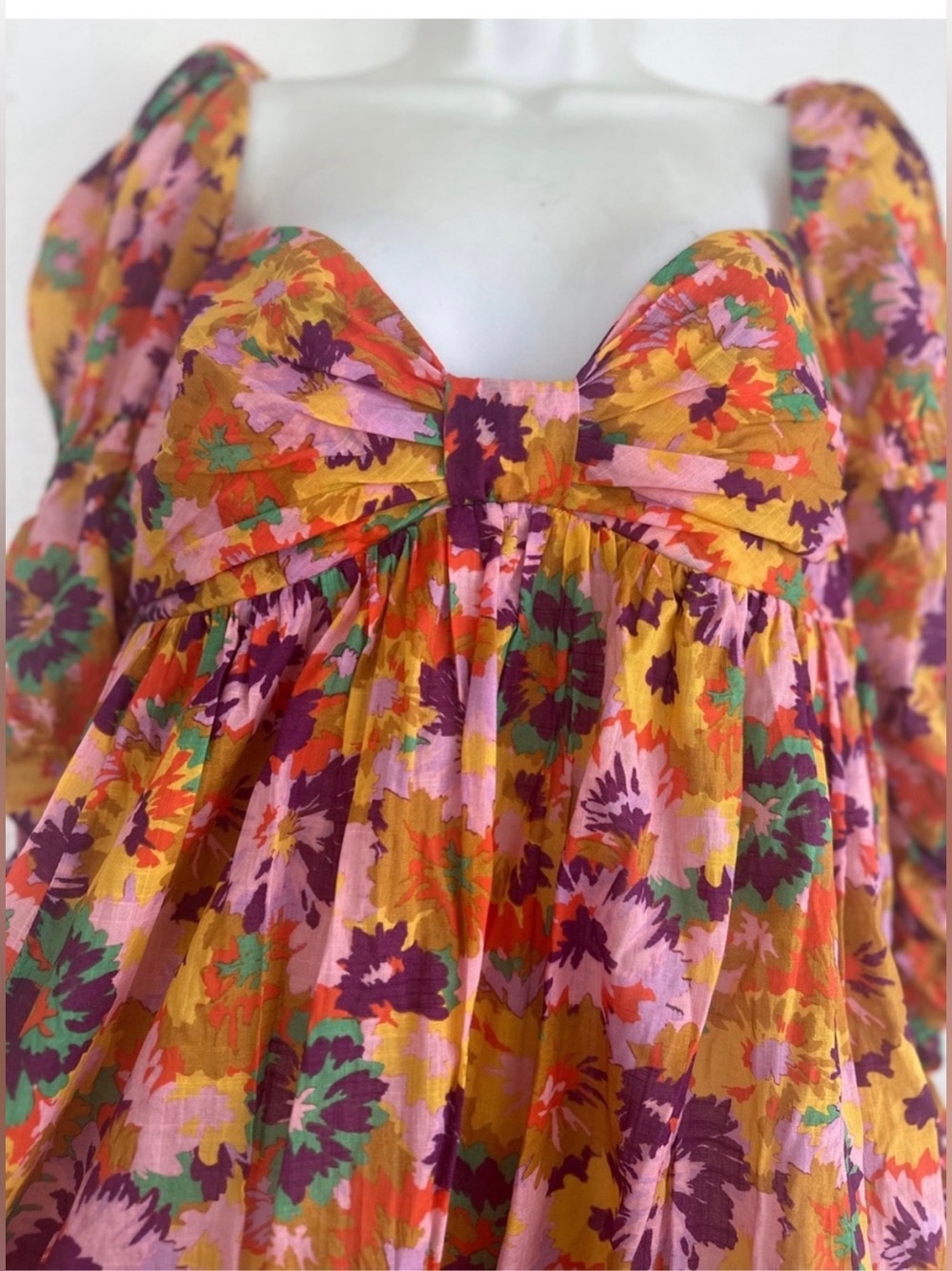 ZIMMERMANN Ruched floral print cotton voile mini - Picture 8 of 11